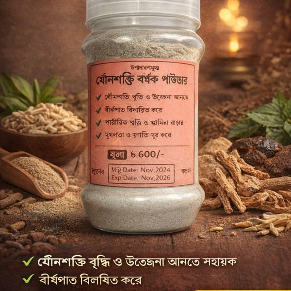 আয়ুর্বেদিক  পাউডার | পুরুষের শক্তি, স্ট্যামিনা ও আত্মবিশ্বাস বৃদ্ধিতে সহায়ক
