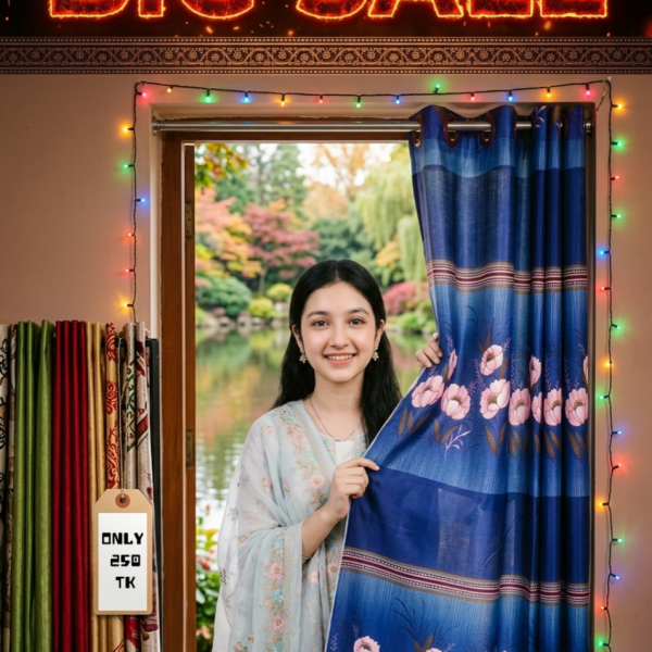 প্রিমিয়াম ফ্লোরাল ডোর কার্টেন (Door Curtain) 🌸
